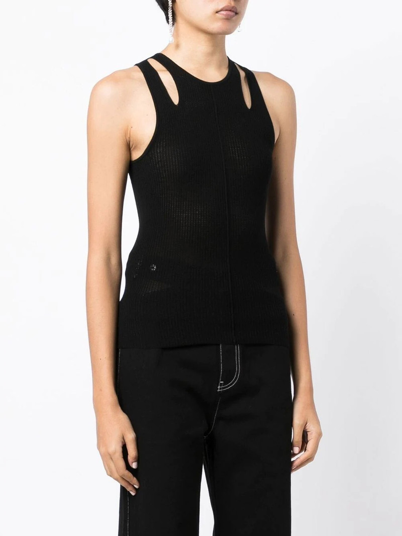 Merino Pointelle ribbed tank top 4