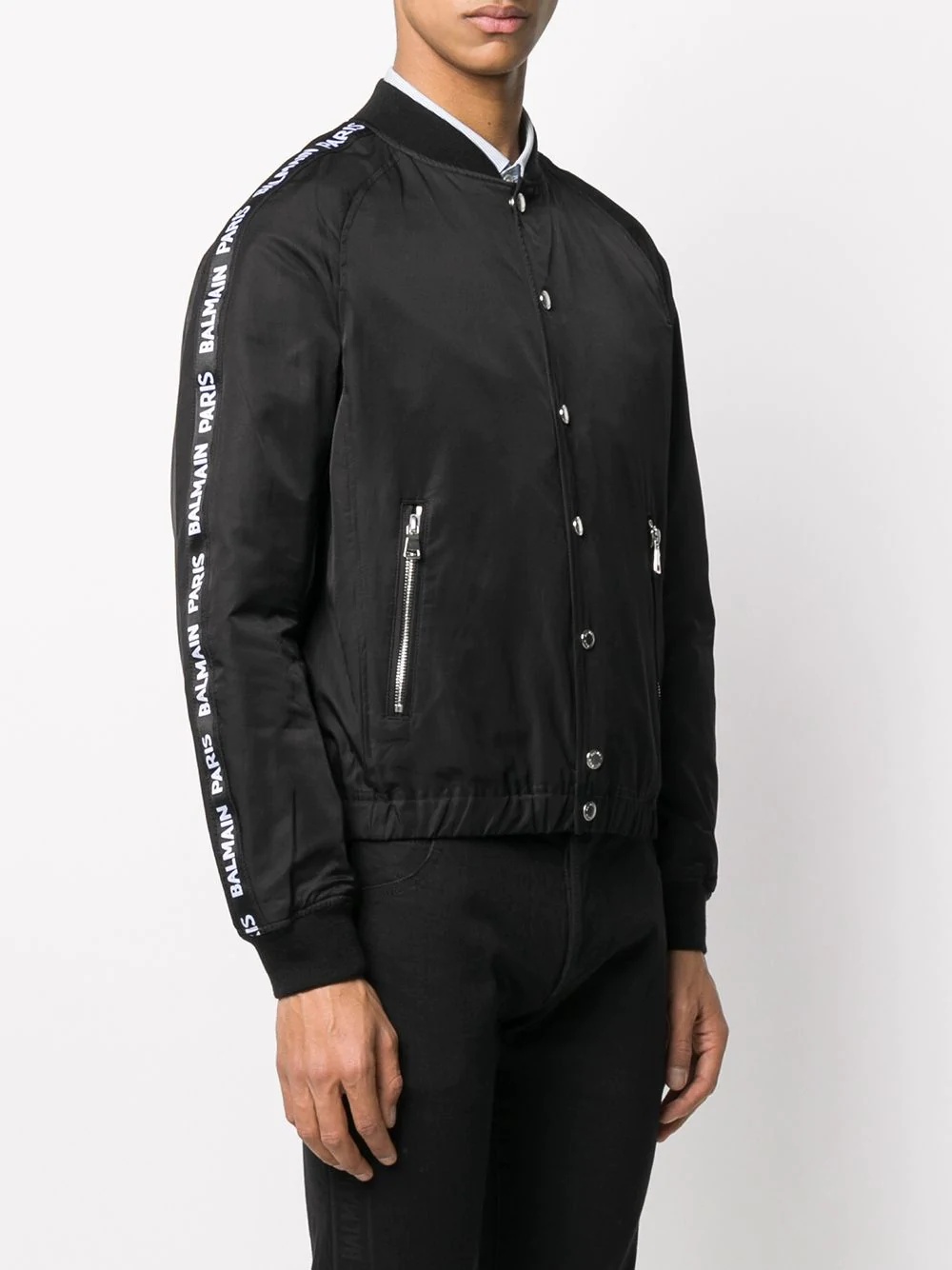 logo band bomber jacket - 3