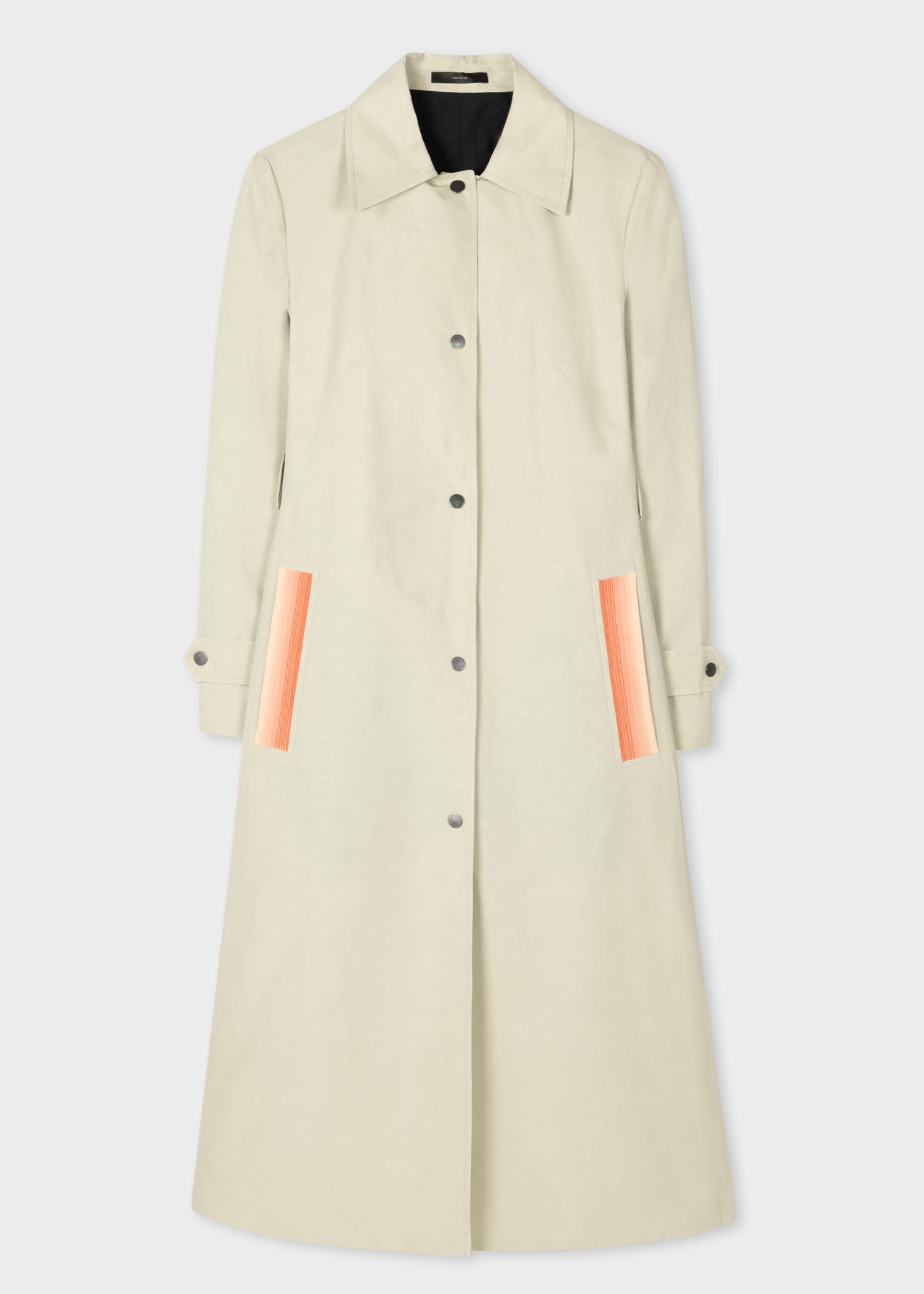 Stone Linen-Cotton Overcoat - 1