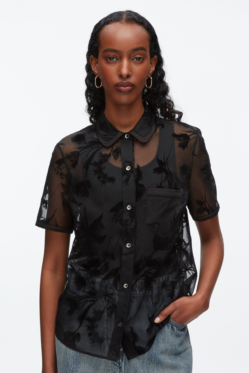 3.1 Phillip Lim Flocked Organza SS Shirt outlook