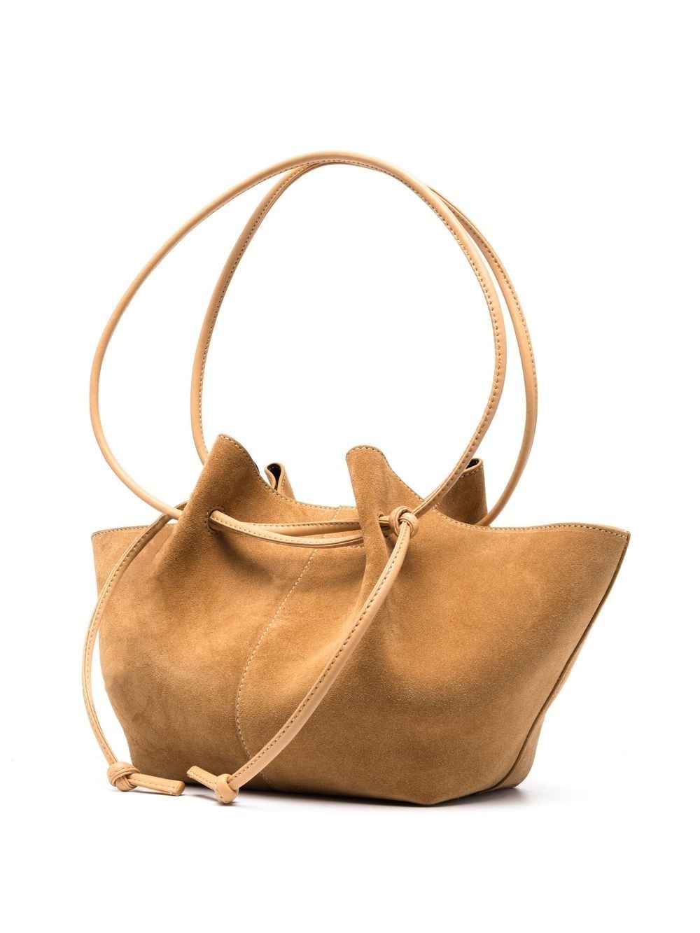 drawstring-fastening suede bucket bag - 3