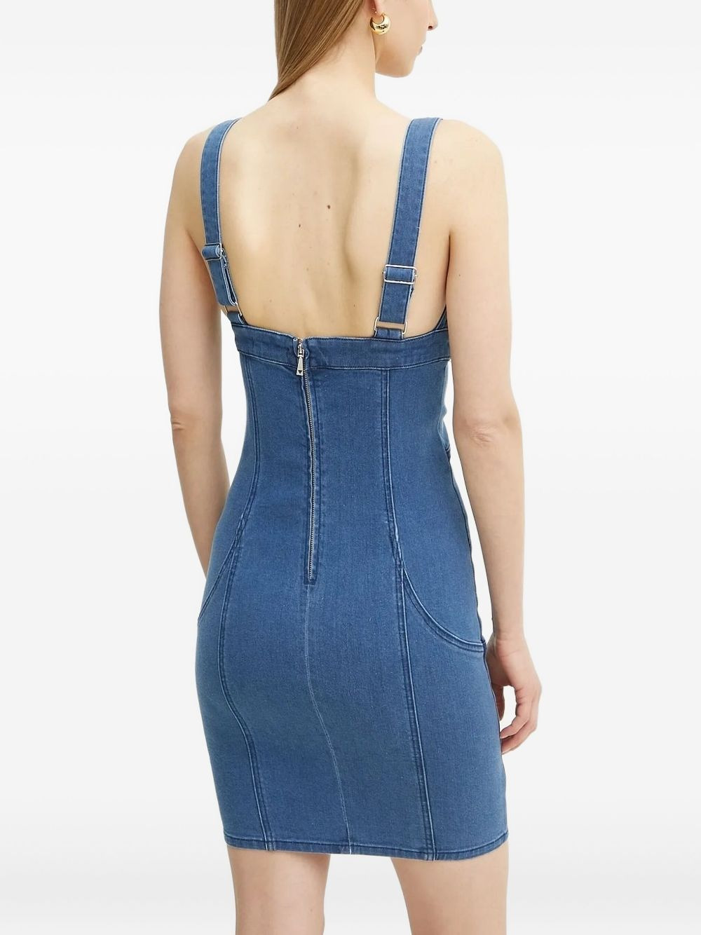 V-neck denim dress - 2