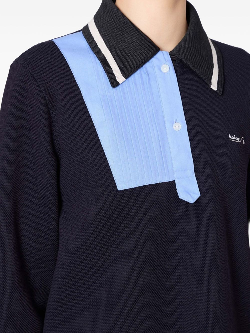asymmetrical-design polo top - 3