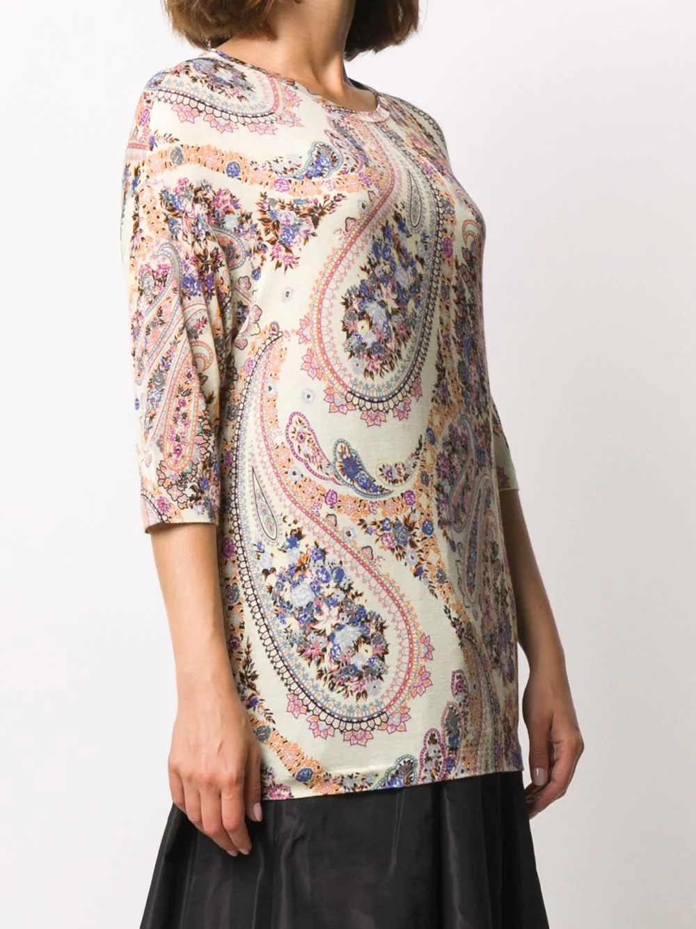 3/4 sleeves paisley top - 3