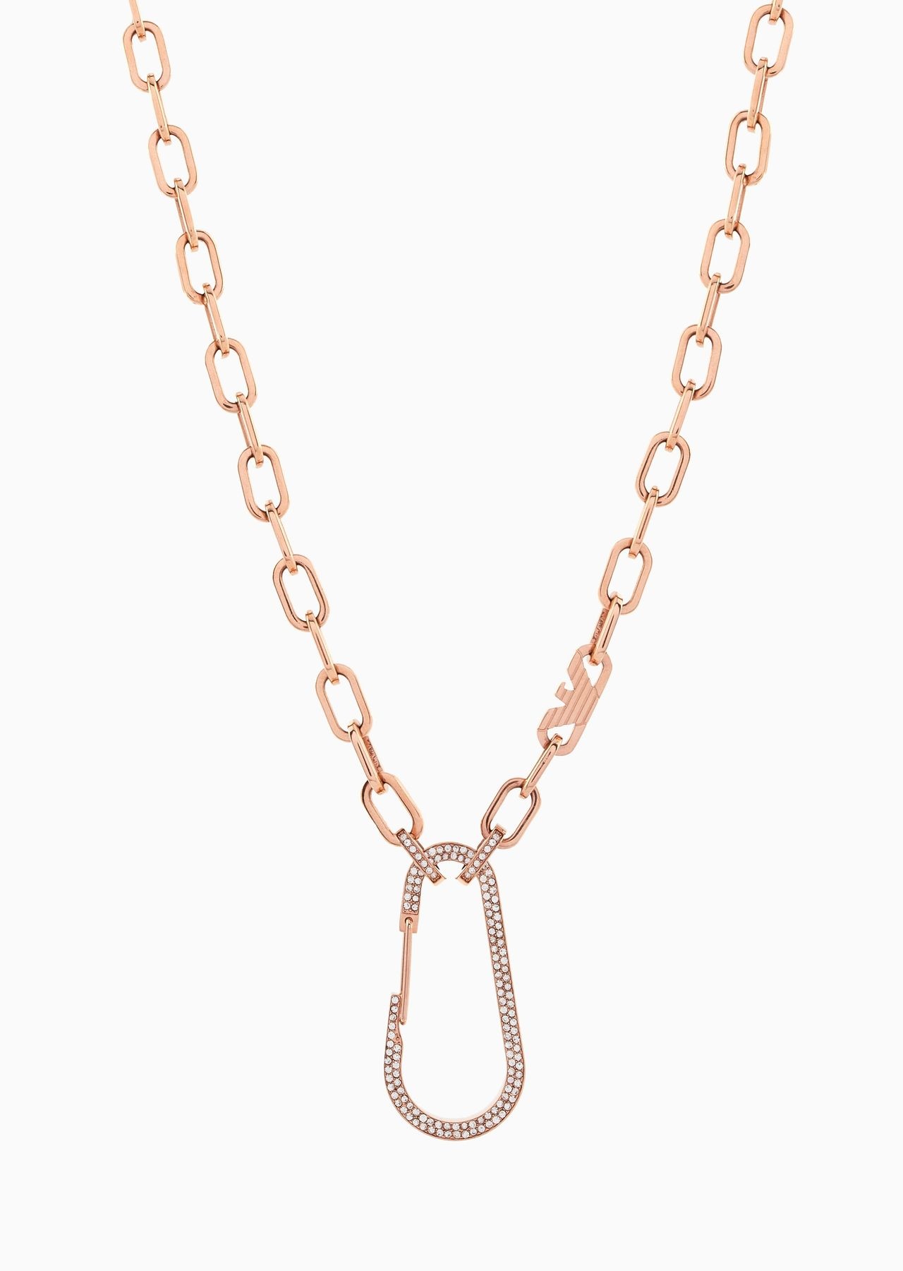 Rose Gold-Tone Stainless Steel Chain Necklace - 1