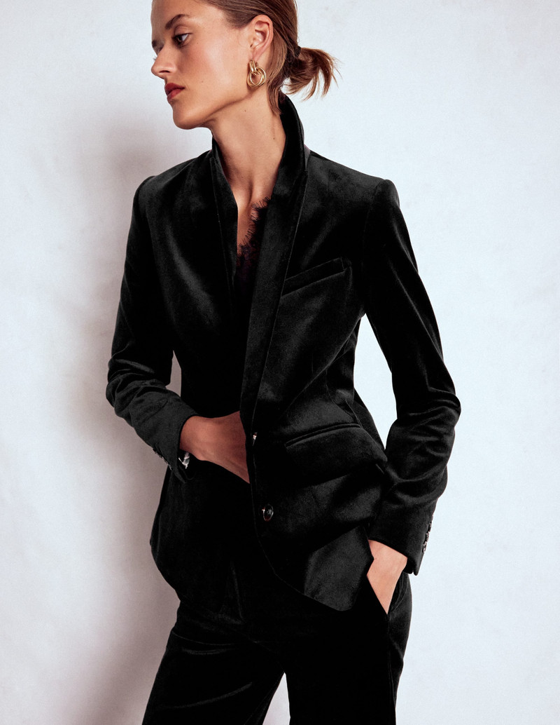 Stamford Velvet Blazer-Black 5