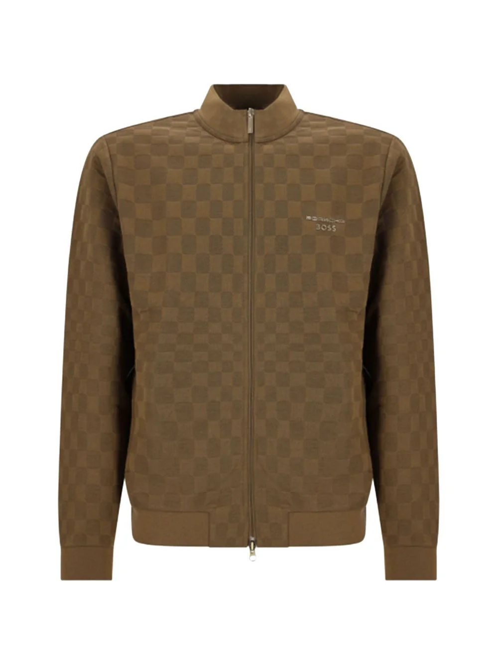 x Porsche check-pattern zip-up jacket - 1