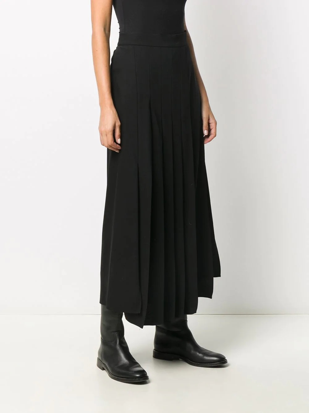 asymmetric pleated skirt - 3