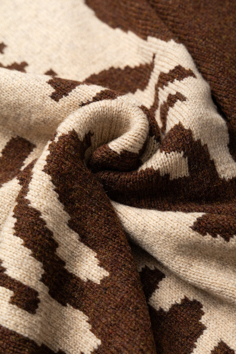 5G Wool BONE Crew Sweater - Brown 10