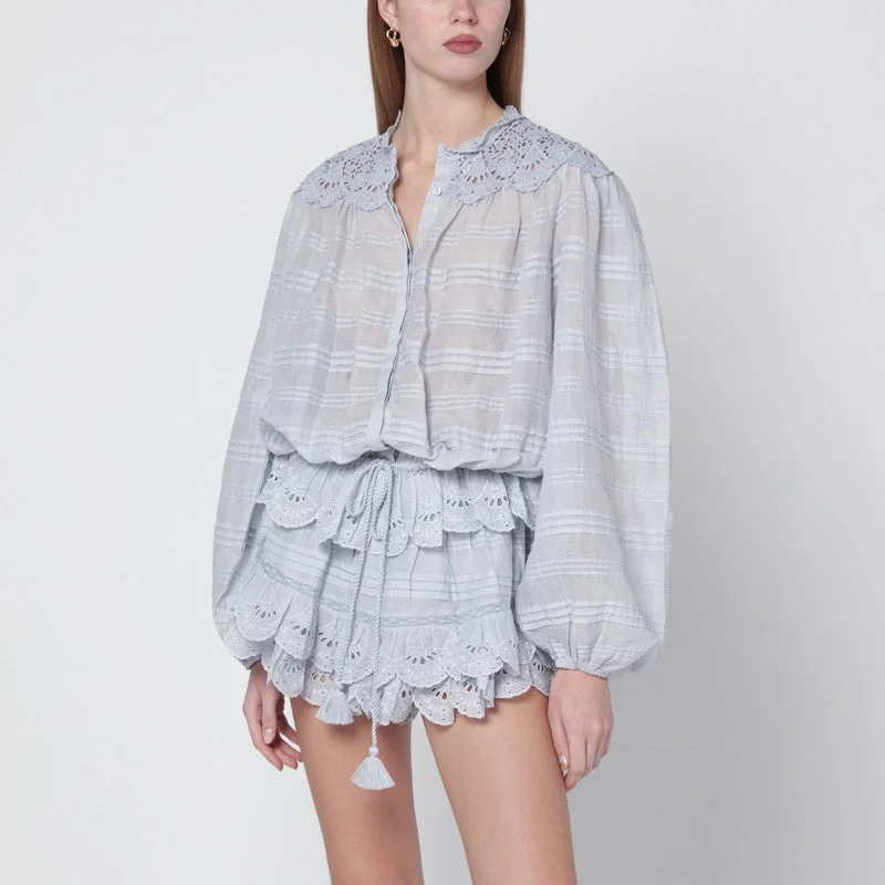 Isabel Marant Étoile Polly Cotton Blouse With Floral Lace Women - 1