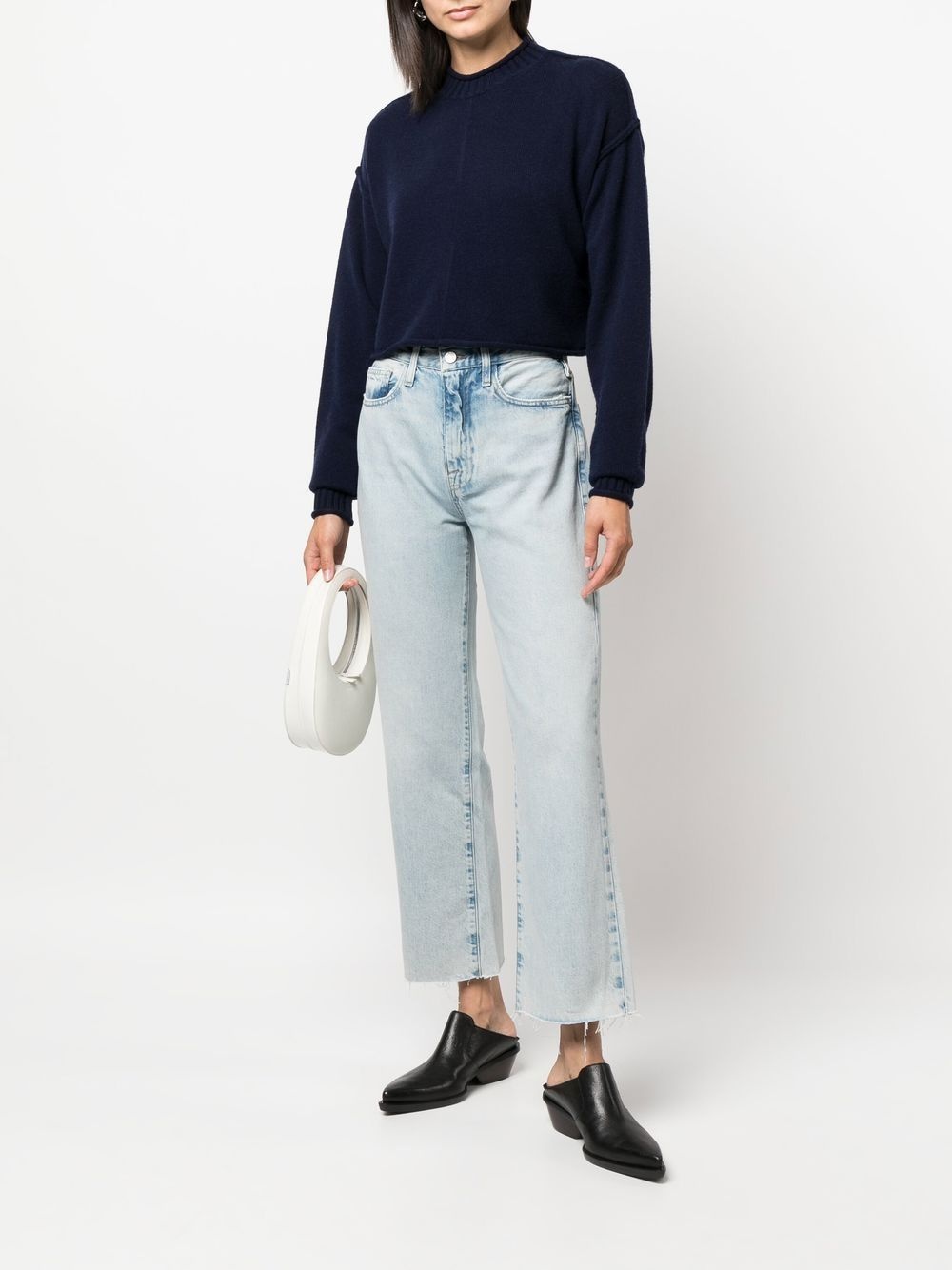 ribbed-knit cropped jumper - 2
