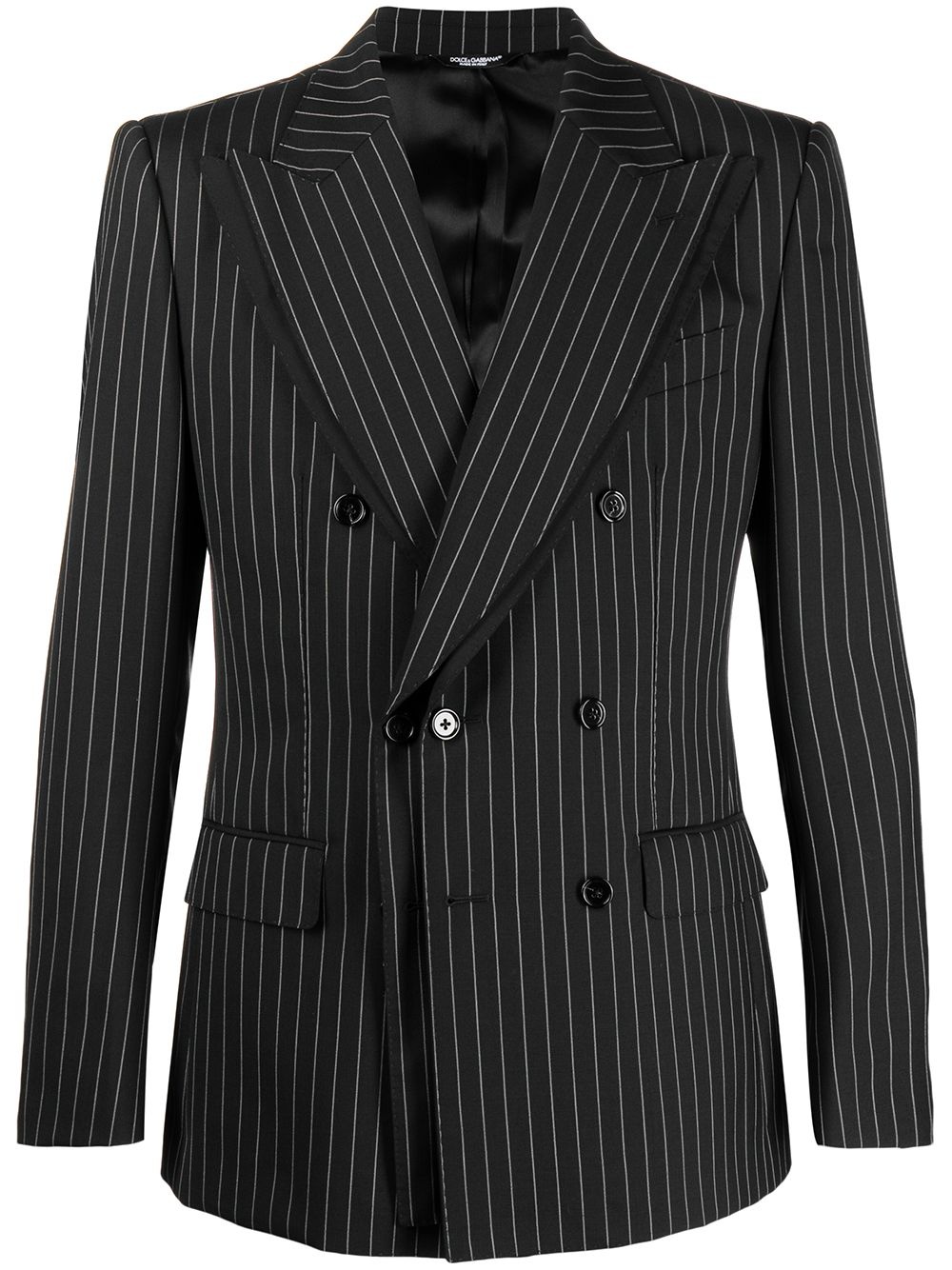 pinstripe peak-lapel blazer - 1