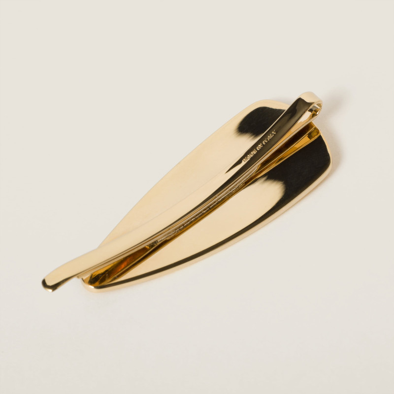 Miu Miu Enameled metal hair clip outlook