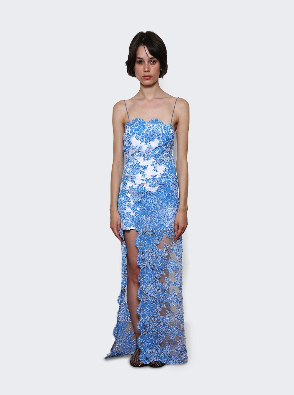 Floating Lace Cami Dress Boston Blue - 3