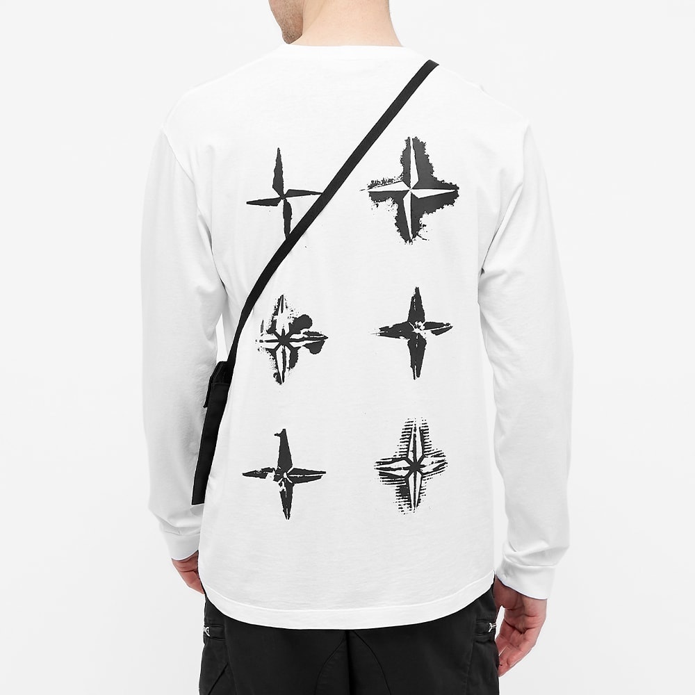 Stone Island Long Sleeve Stencil Three Print Tee - 5