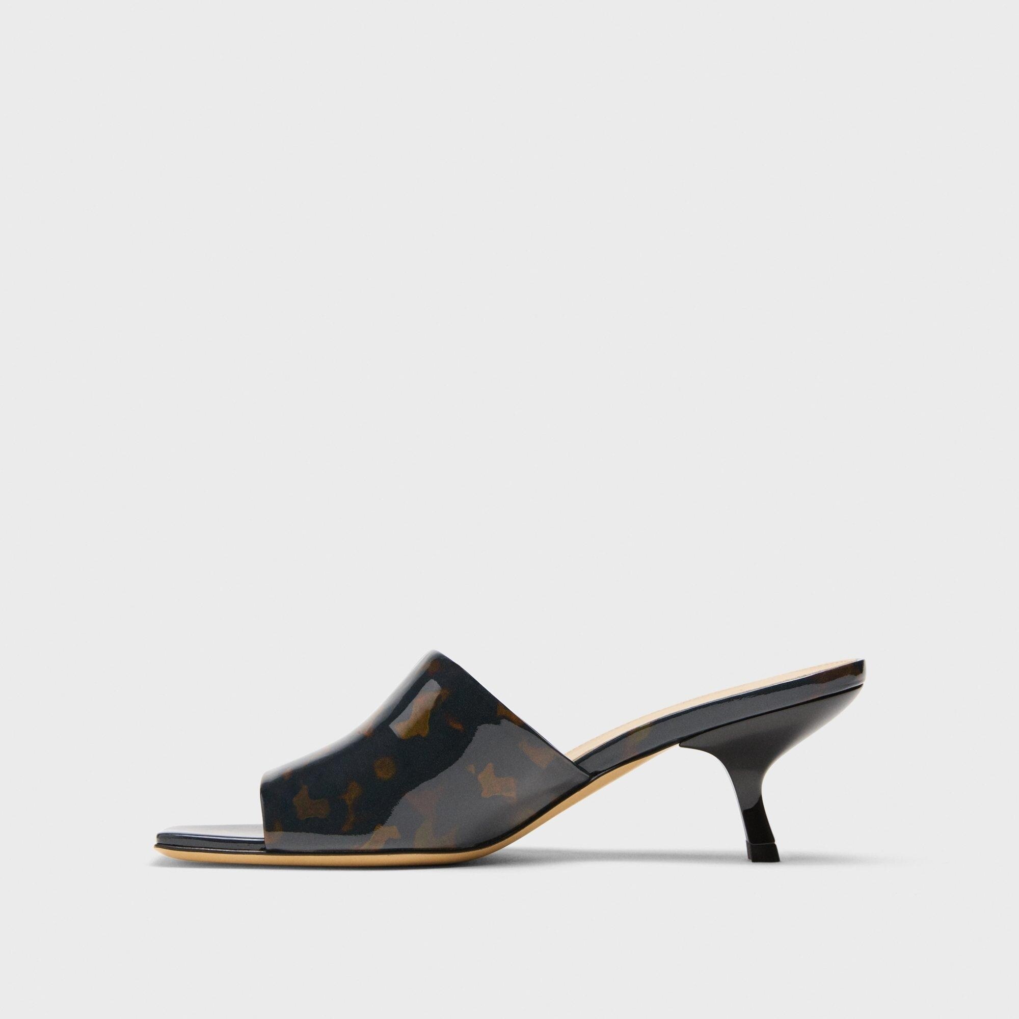 Mule Sandal in Tortoiseshell Printed Leather - 3