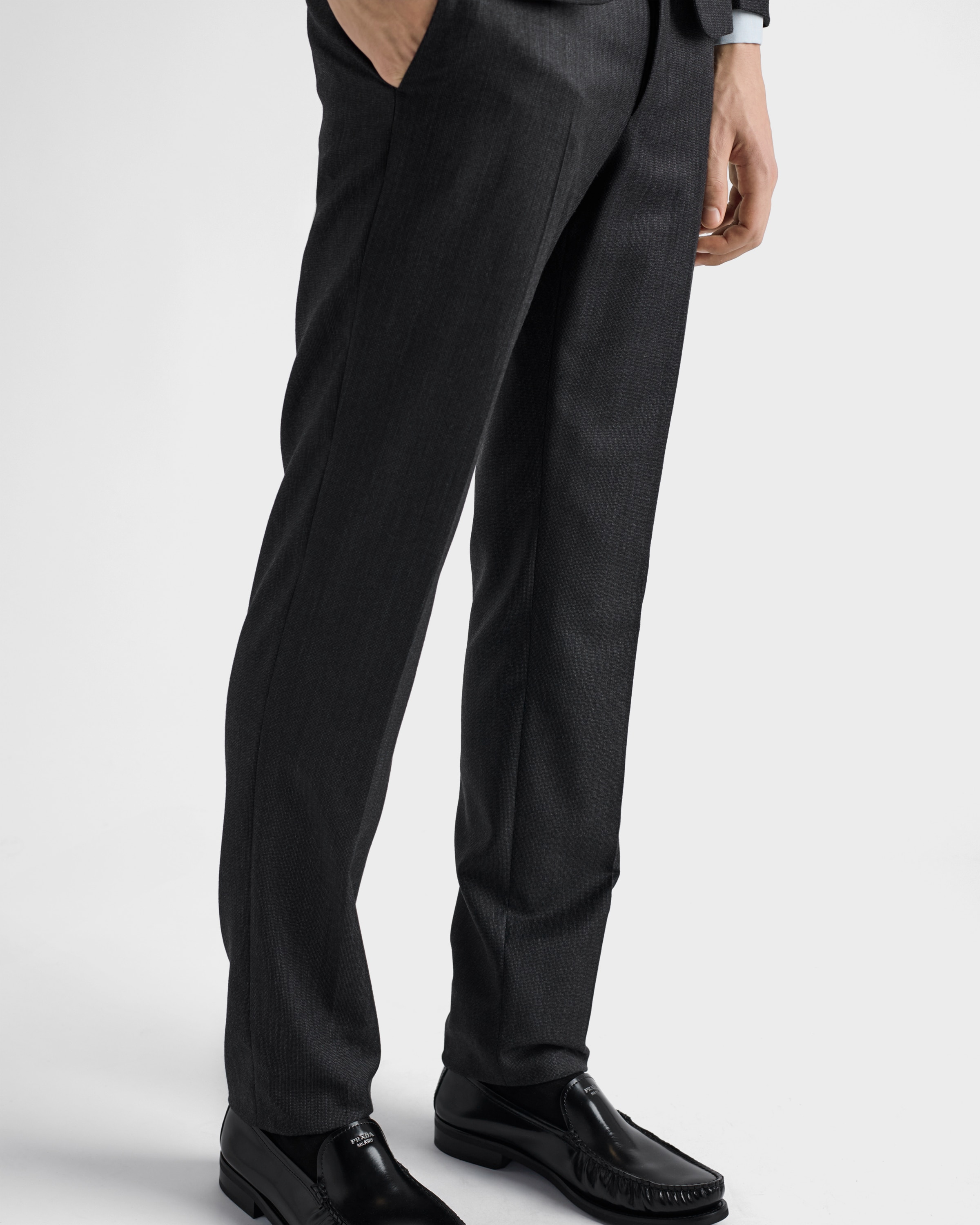Single-breasted wool and cashmere suit - 6