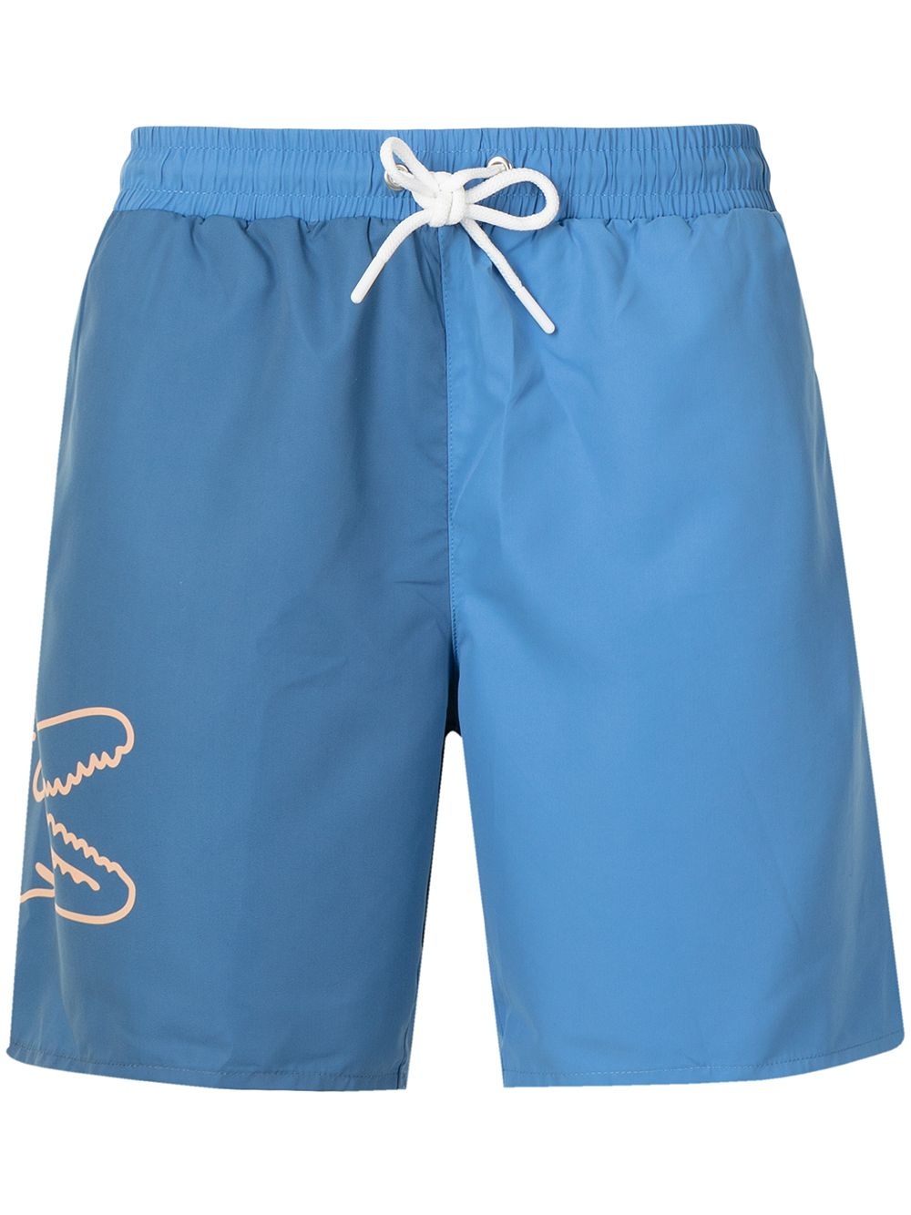 logo-print two-tone swim shorts - 1