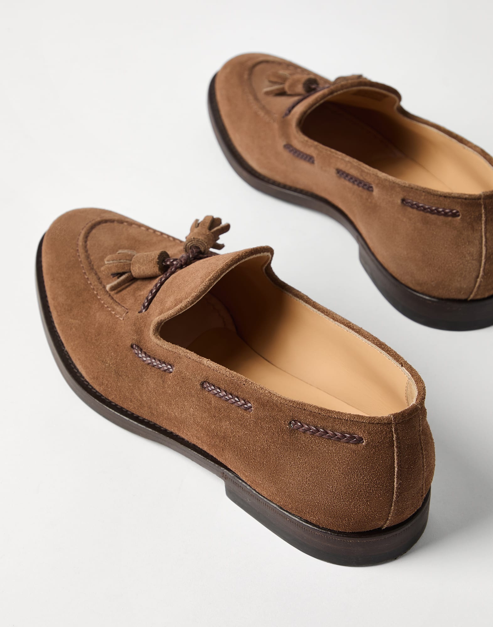 Suede loafers with tassels - 3