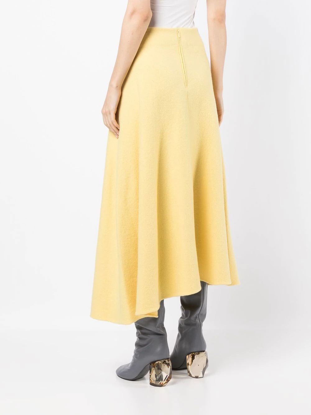 knitted midi A-Line skirt - 4