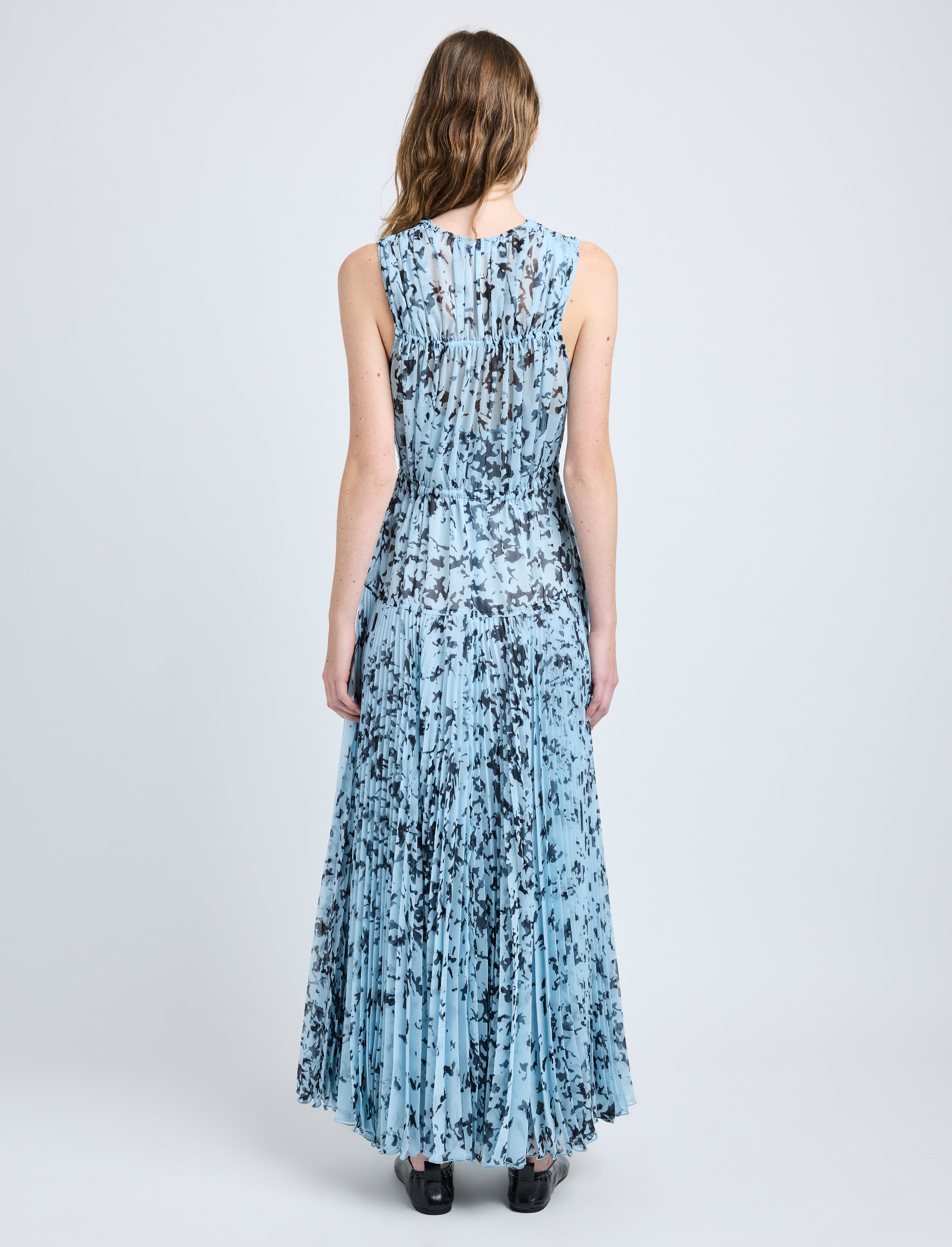 Pat Dress in Printed Crinkle Chiffon - 4