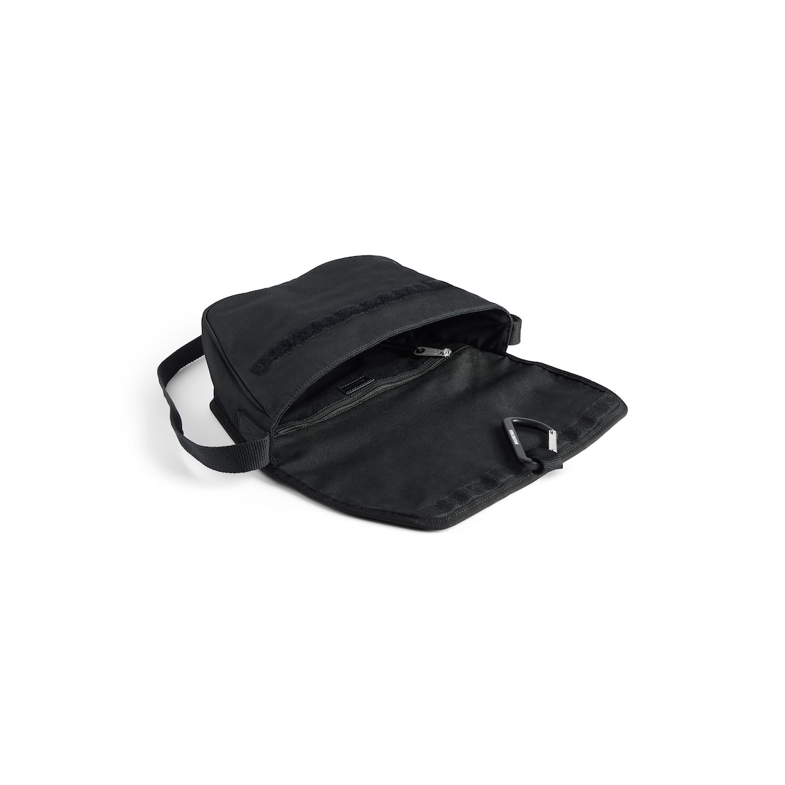Men's Explorer Flap Messenger Bag Small in Black - 4