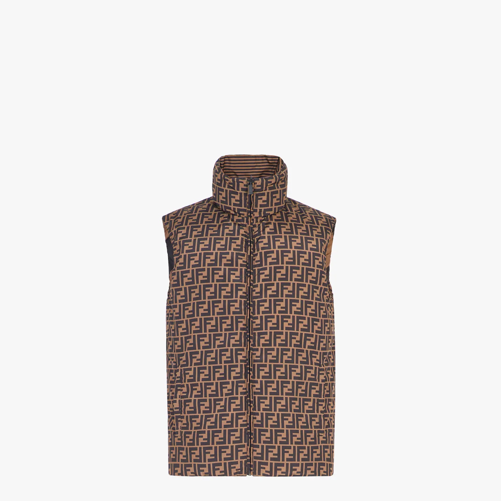 Brown nylon vest - 1