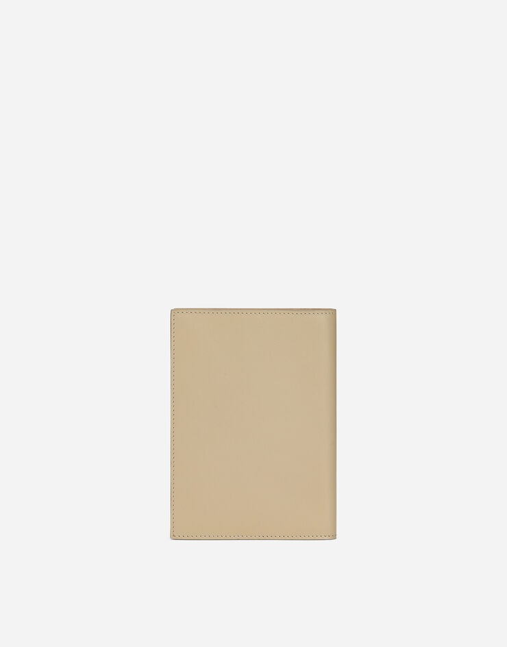 Calfskin passport holder with logo - 3
