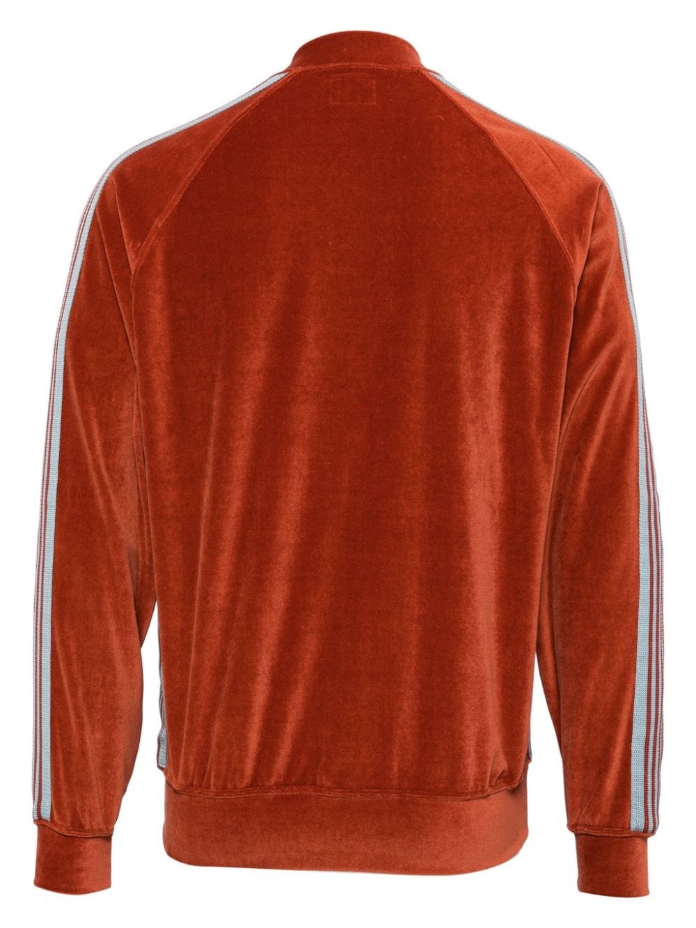 logo-embroidered velour track jacket - 2
