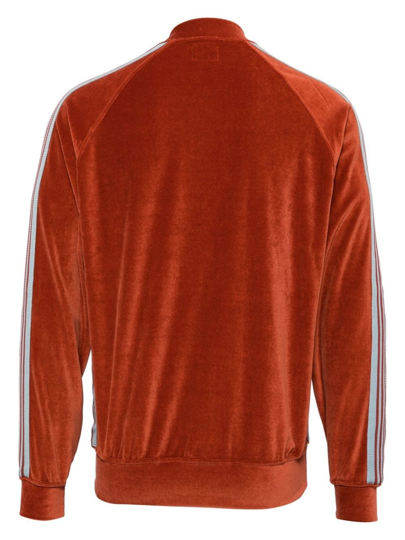 NEEDLES logo-embroidered velour track jacket outlook