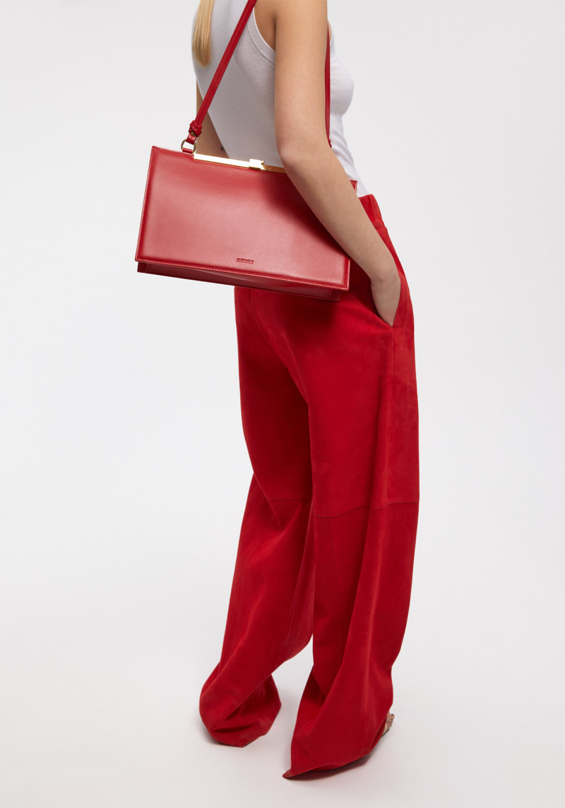 WHARF Wide-leg suede pants 4