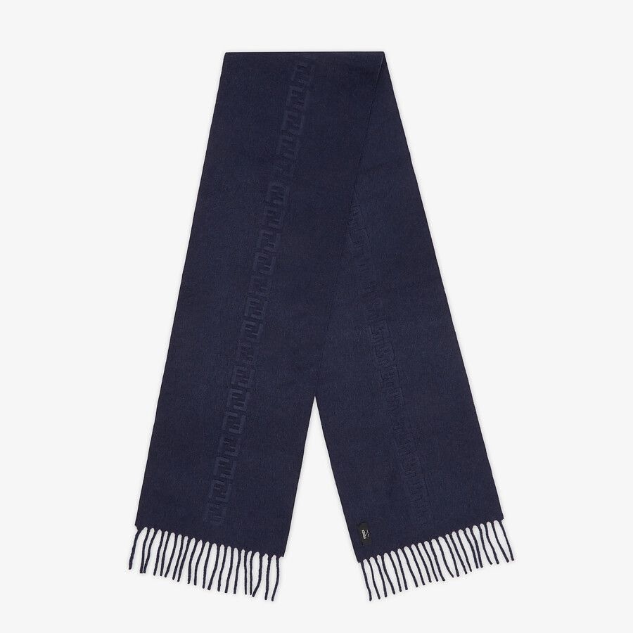 Blue cashmere scarf - 1