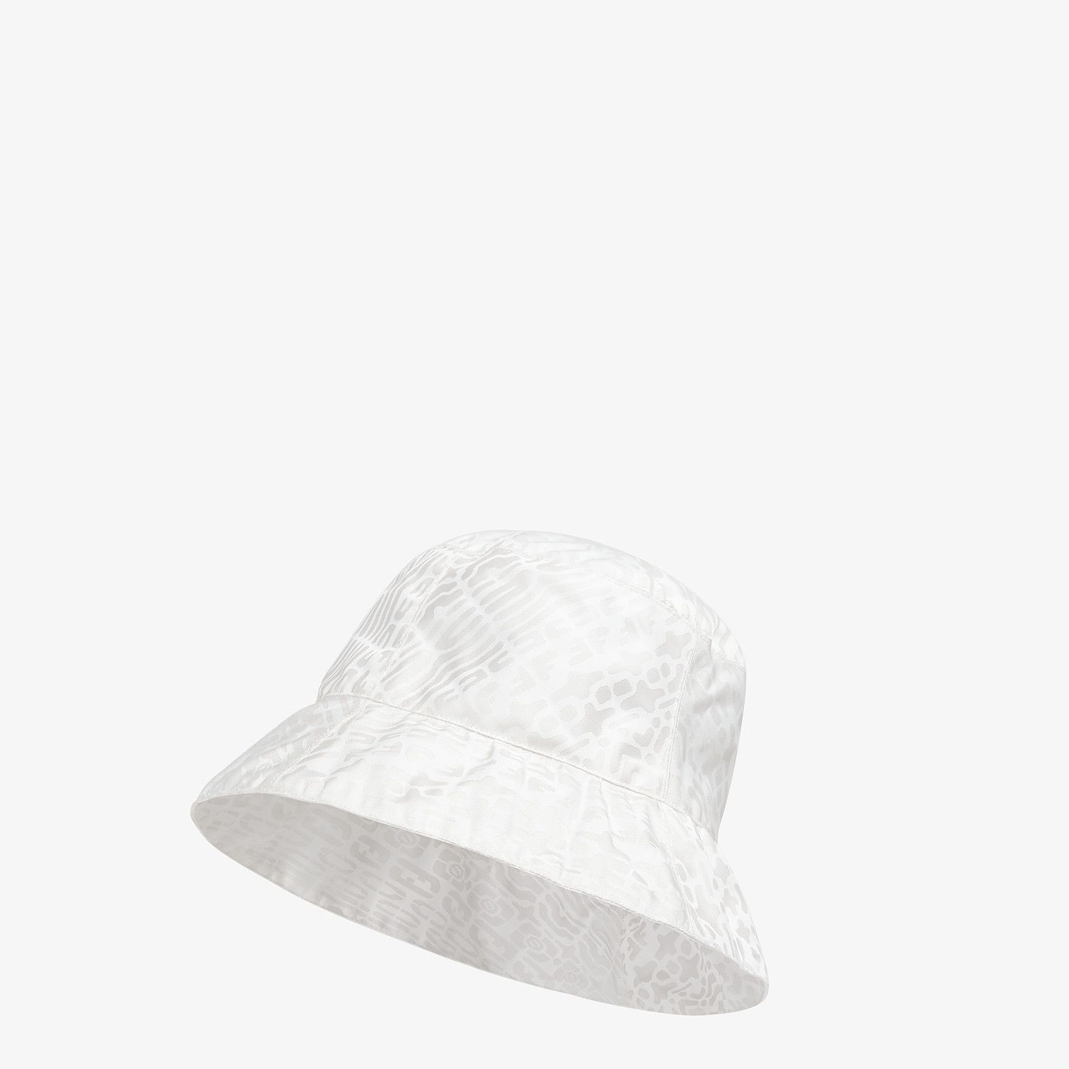 White tech fabric bucket hat - 1