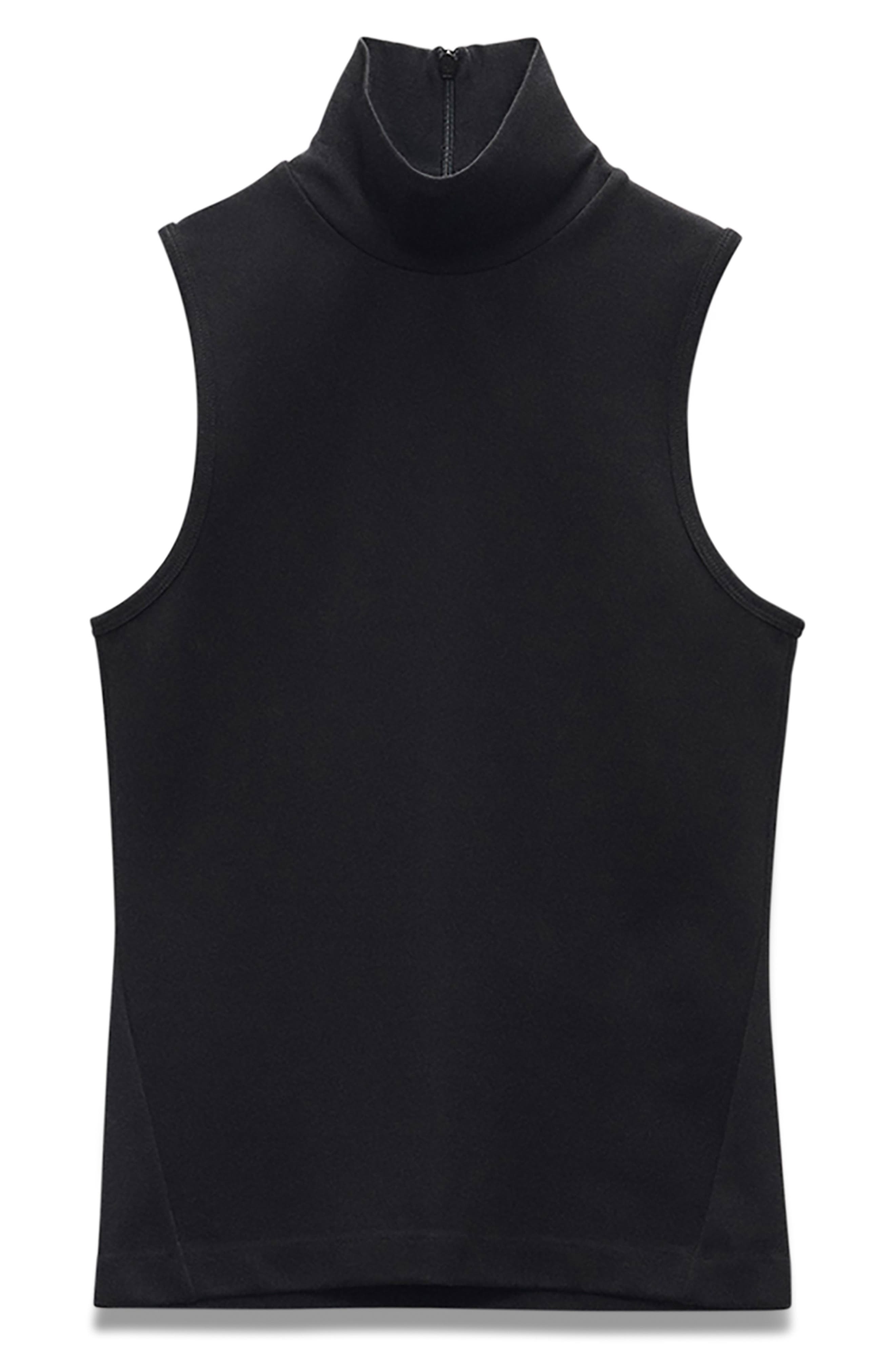 rag & bone Irina Sleeveless Ponte Turtleneck Top in Blk at Nordstrom - 5