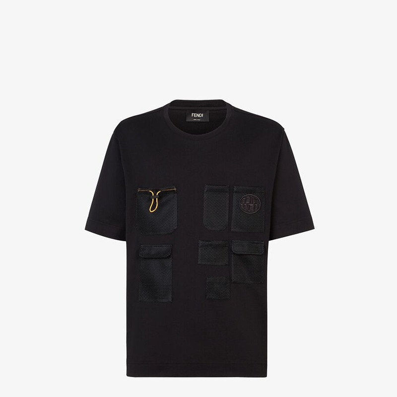 Black cotton T-shirt 1