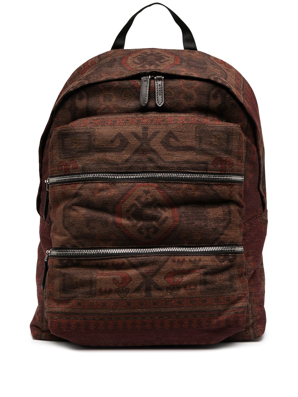 multi-zip printed backpack - 1