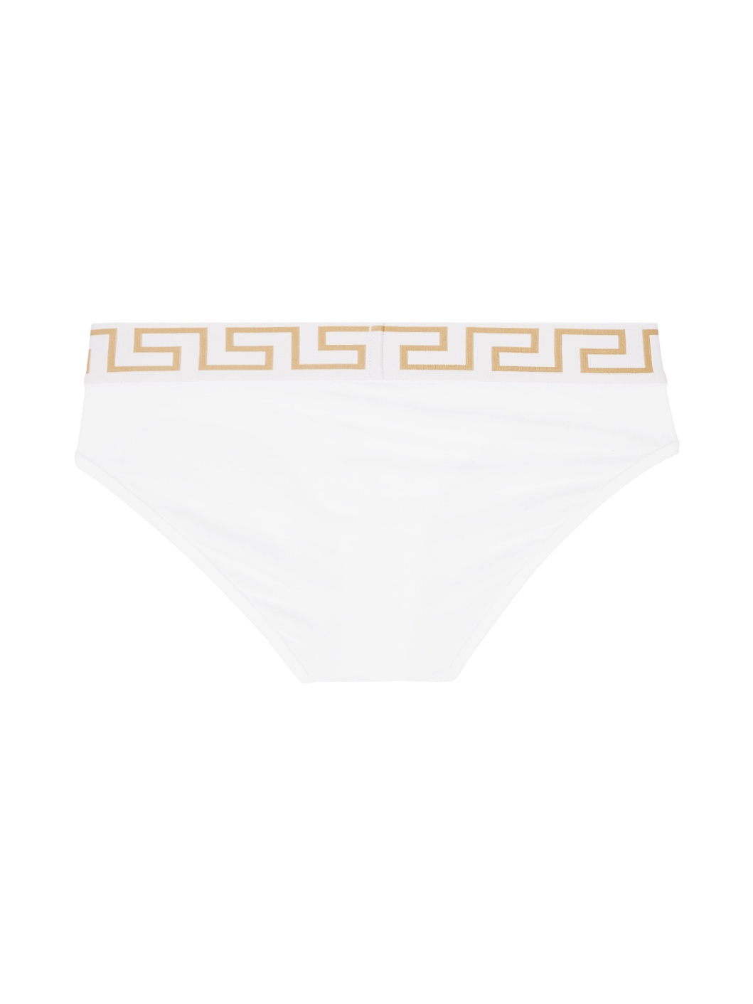 White Greca Border Briefs - 2