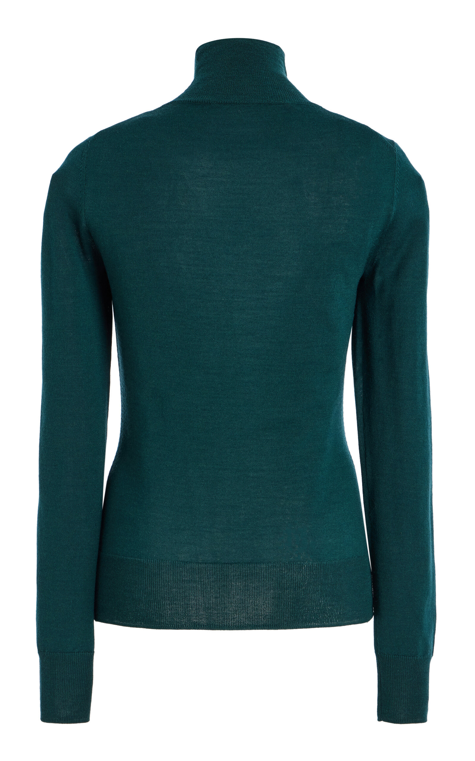 Turtleneck Wool-Silk Sweater green - 5