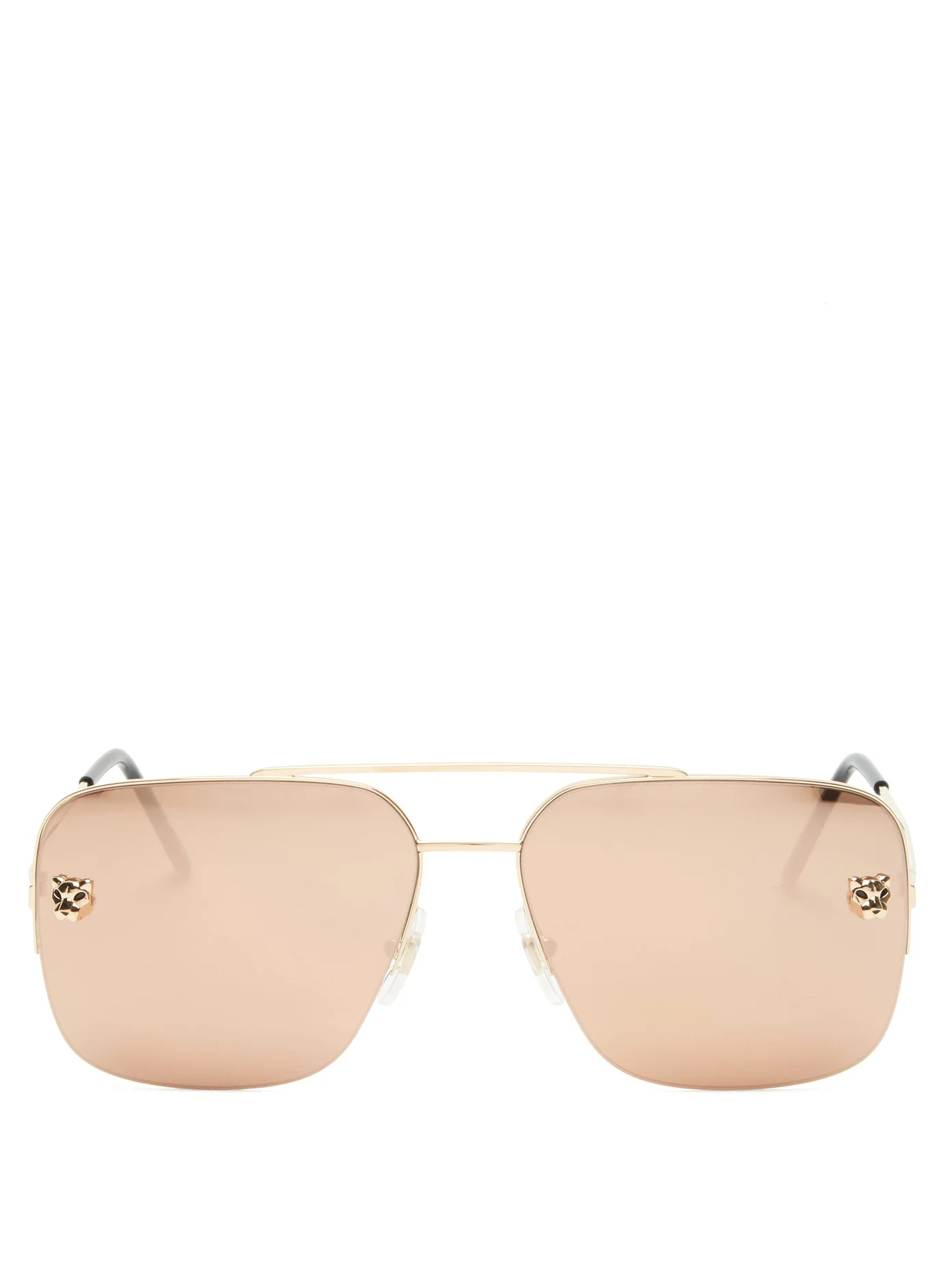 Panthère de Cartier square metal sunglasses - 1