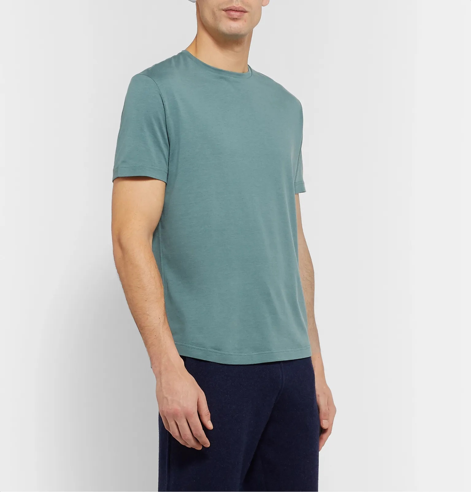 Slim-Fit Silk and Cotton-Blend Jersey T-Shirt - 4