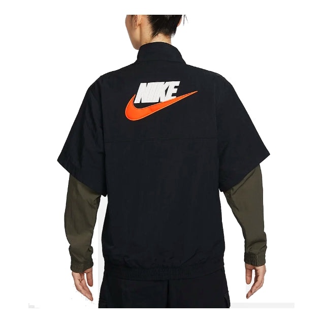 (WMNS) Nike Sportswear City Utility Oversize Jacket 'Black Orange' FB7249-010 - 2