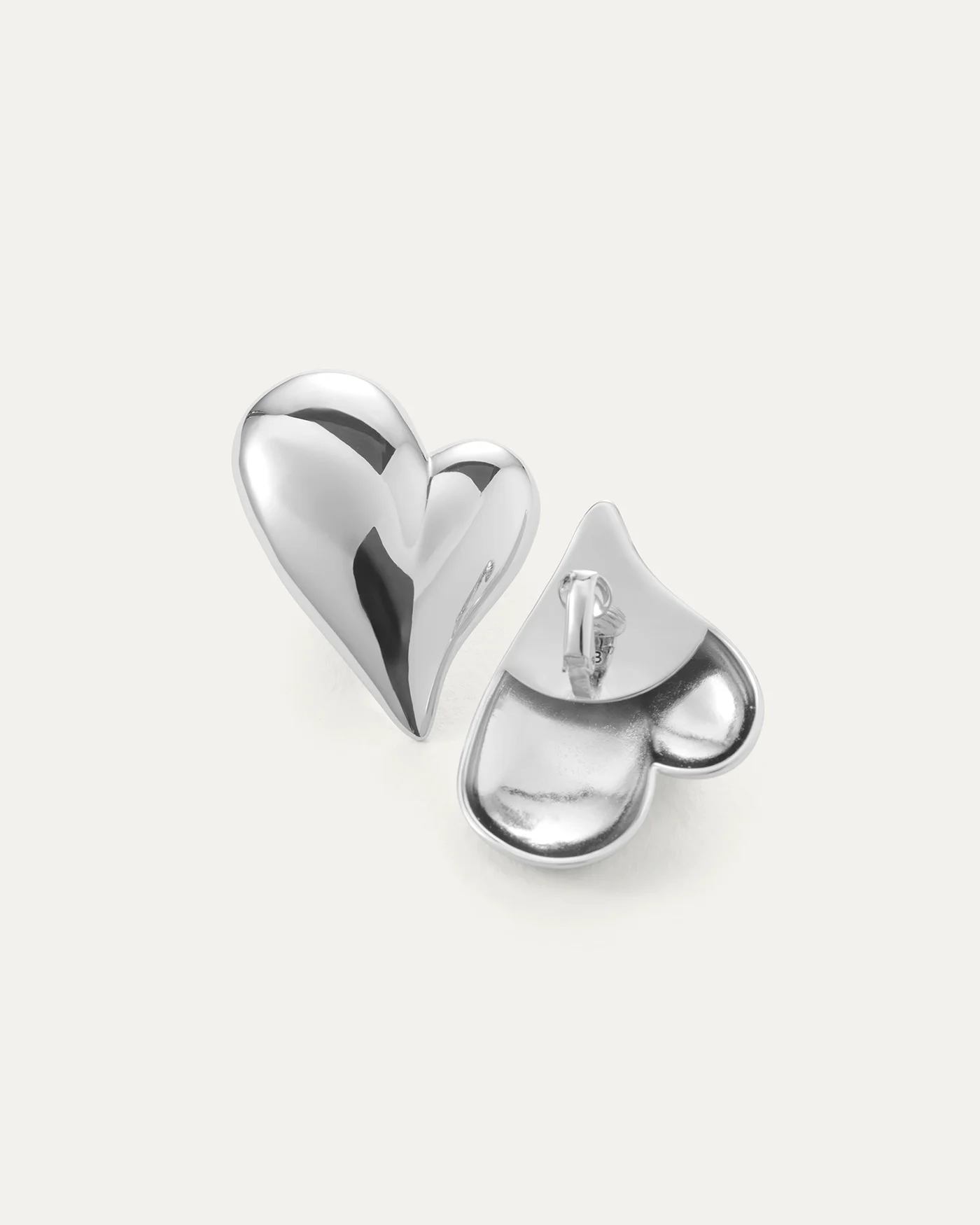 Mega Art Heart Button Clip On Earrings - 1