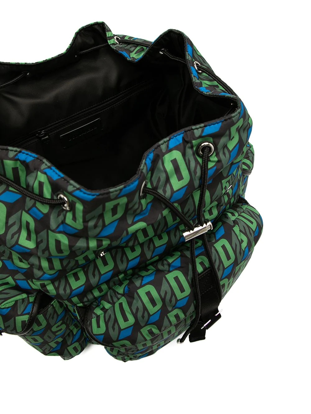 monogram-print multi-pocket backpack - 5