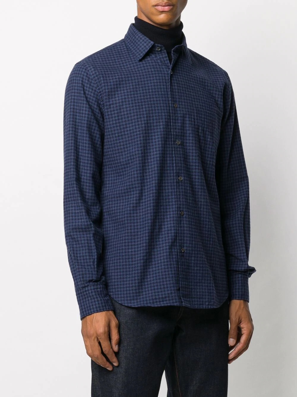 checked cotton shirt - 3