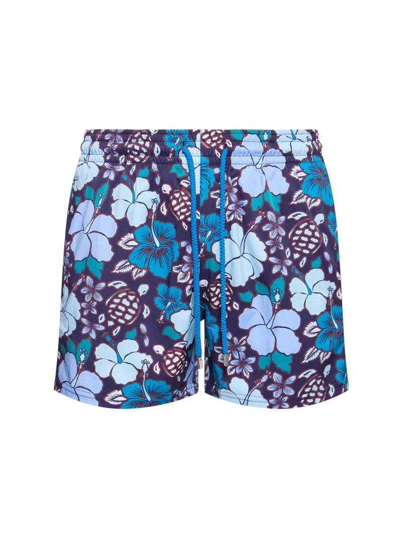 Moorise print stretch nylon swim shorts - 1