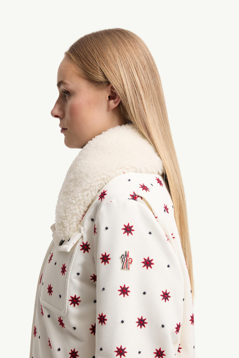 Larient Geometric Pattern Down Shirt Jacket 3