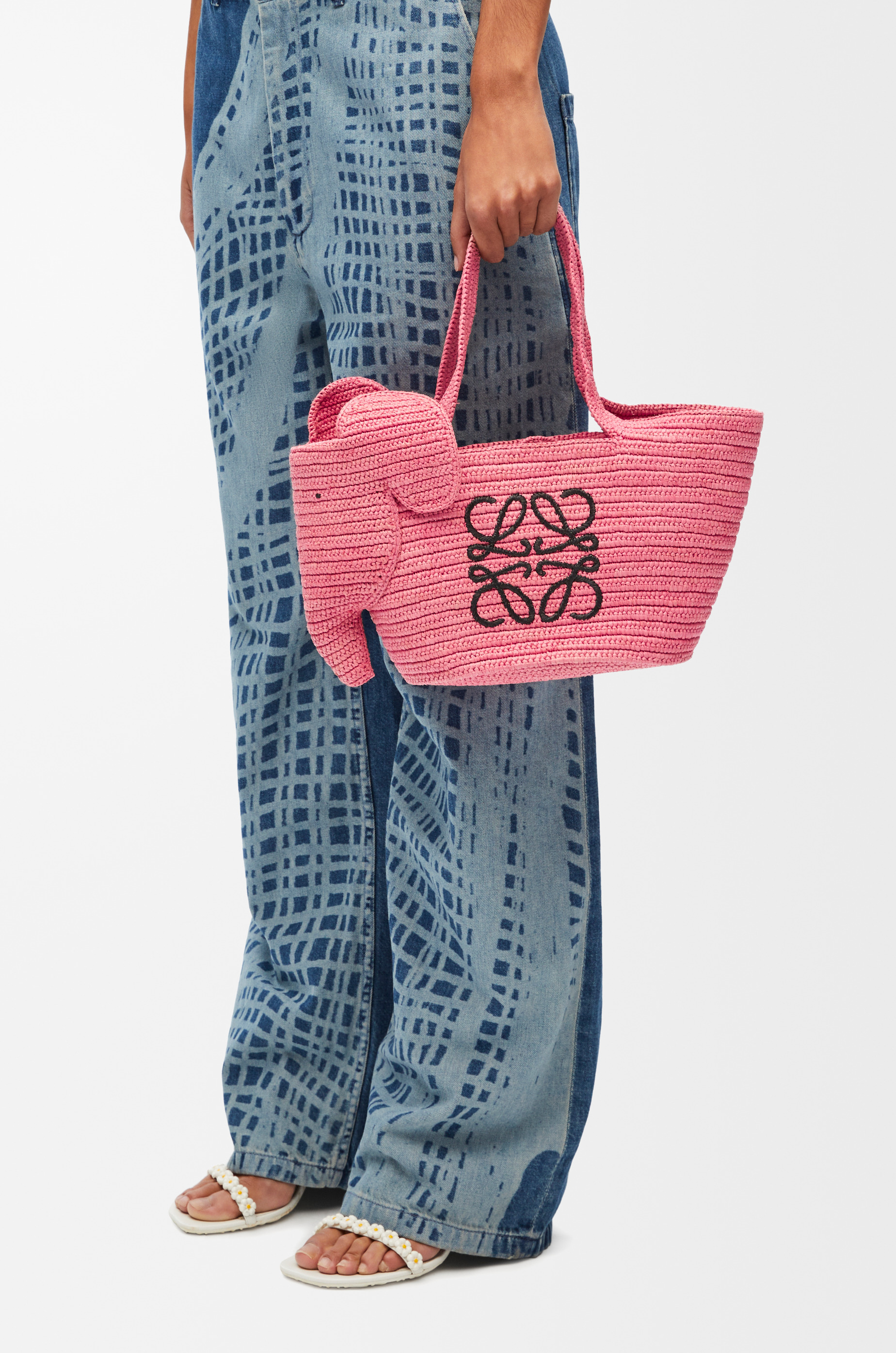 Small Elephant Basket bag in raffia - 3