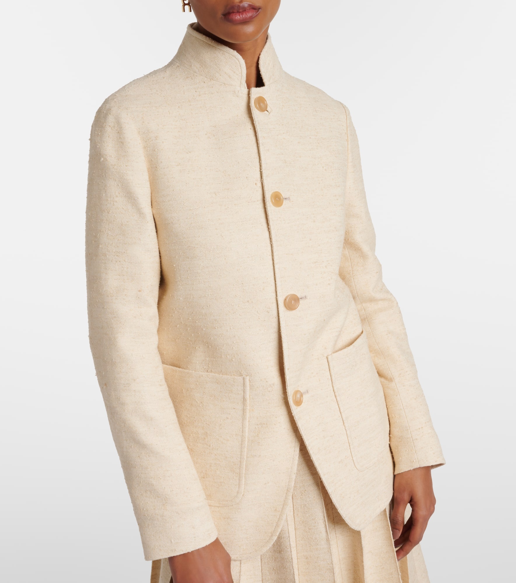 Spagna wool, linen and silk blazer - 6