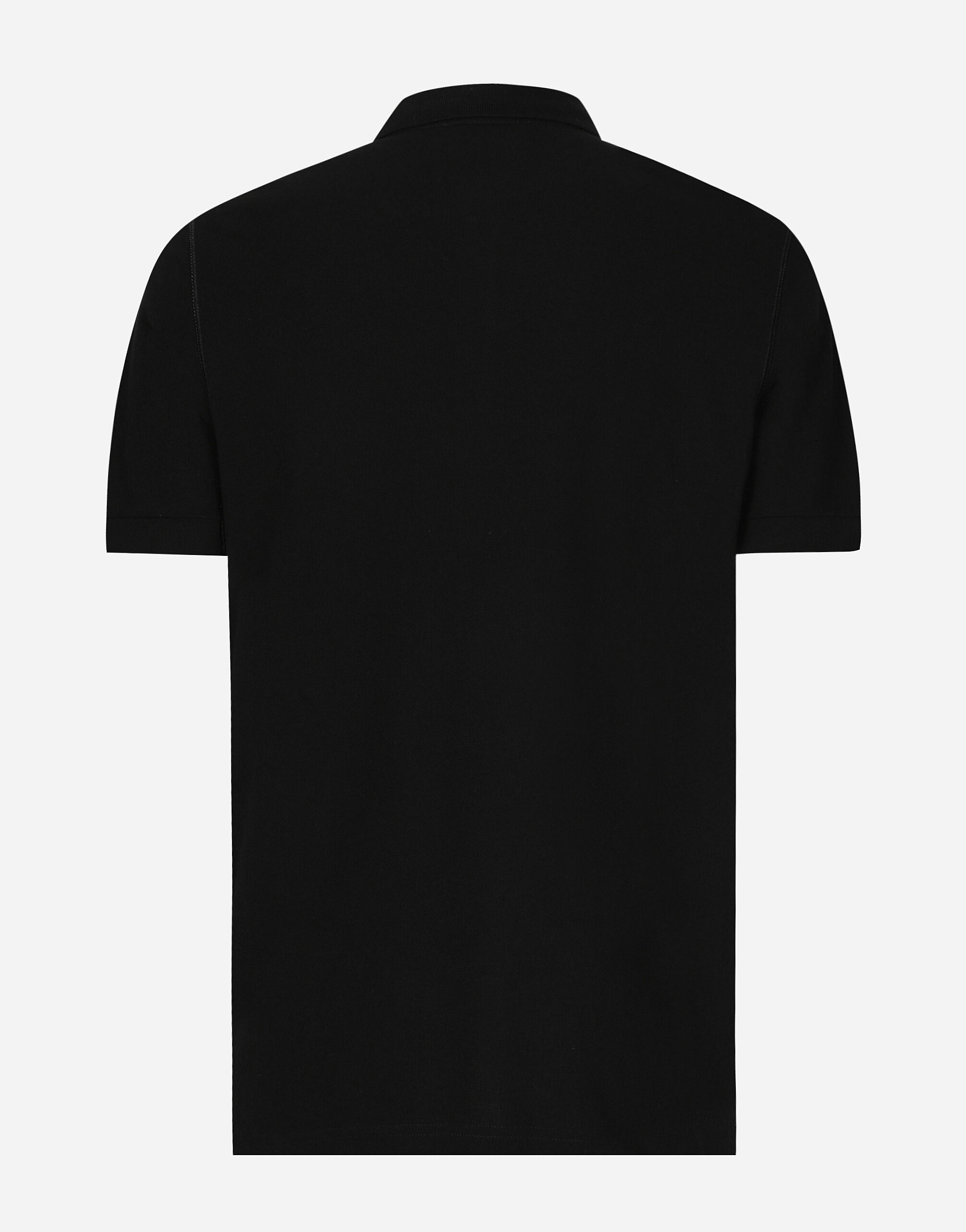Cotton polo-shirt with DG logo embroidery - 8