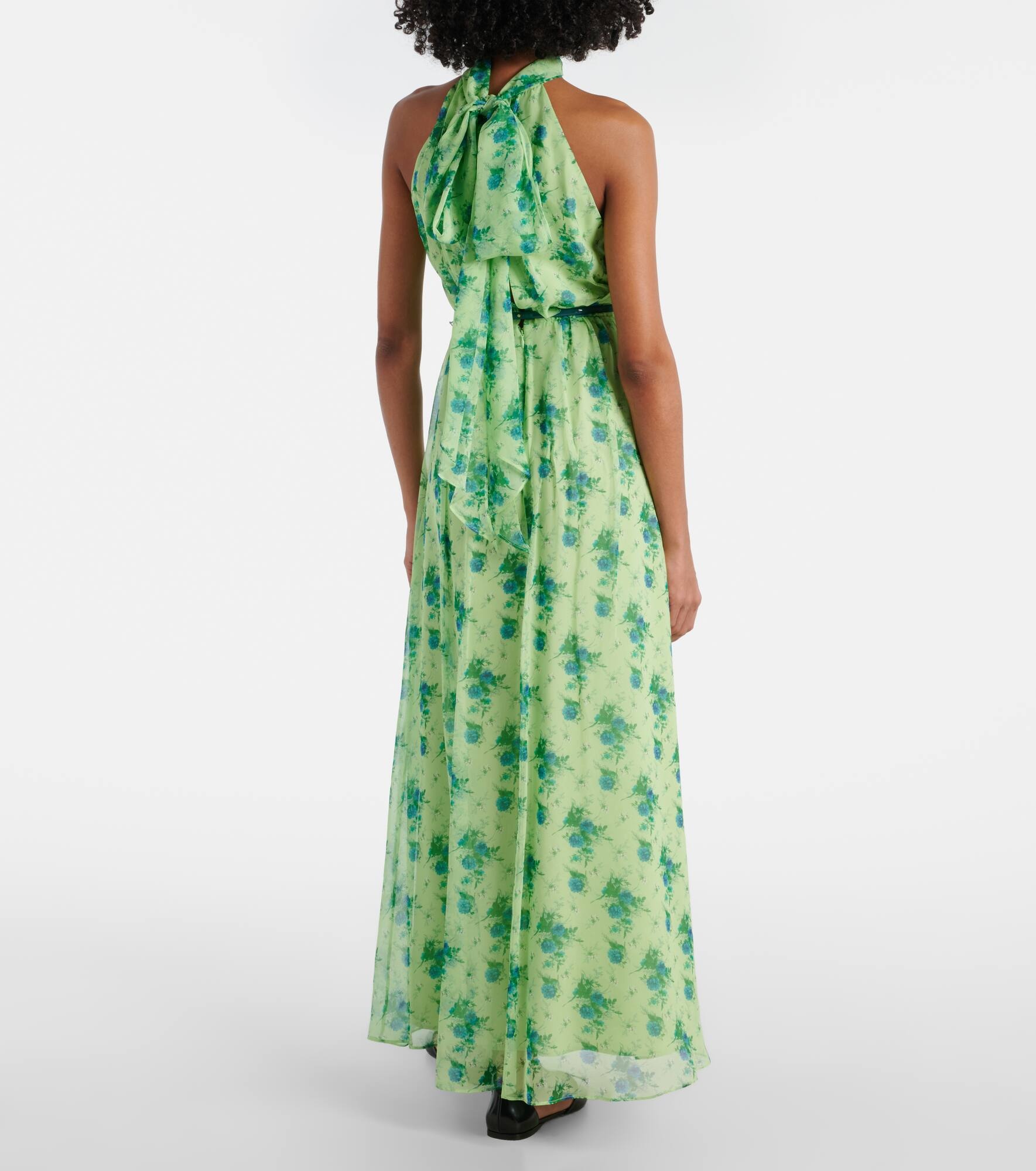 Cactus halterneck silk gown - 3